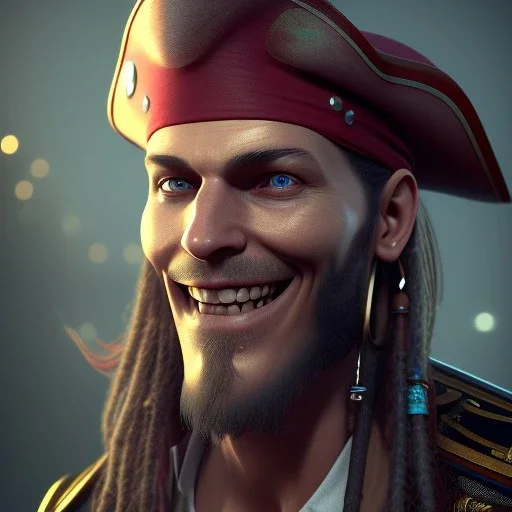 Portrait of Pirate,ultra realistic, unreal engine 5, octane render, studio lighting