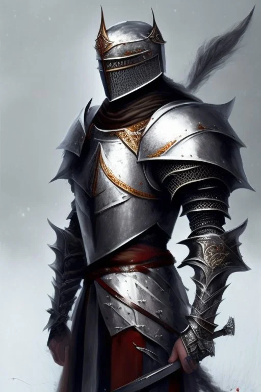 Rune Sowilo portrayed as a human knight