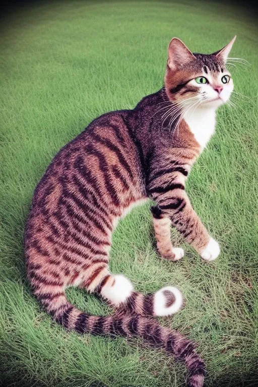 Can you imagine a world where even cats can explore the vastness of space? Well, behold the image of a feline astronaut enjoying a snack of grass while floating among the stars. Let your imagination run wild as you picture this cosmic kitty, and who knows, maybe one day we'll see it become a reality! Make sure the cat is enjoying some grass!