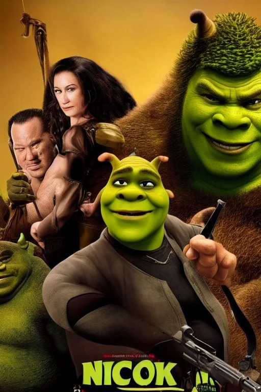 action movie poster starring shrek and steven seagal