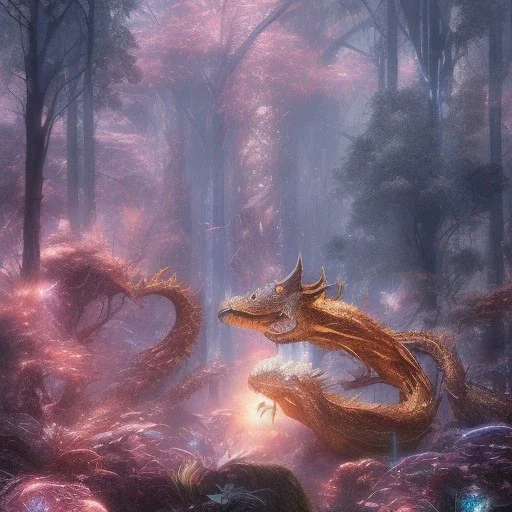 film still, cinematic dragon, wild animal, dangerous beast, sharp teeth, blazing forest fire by teamlab terry redlin