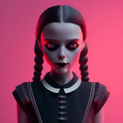 wednesday addams, hyper detail, octane render, unreal engine 5, 8k resolation