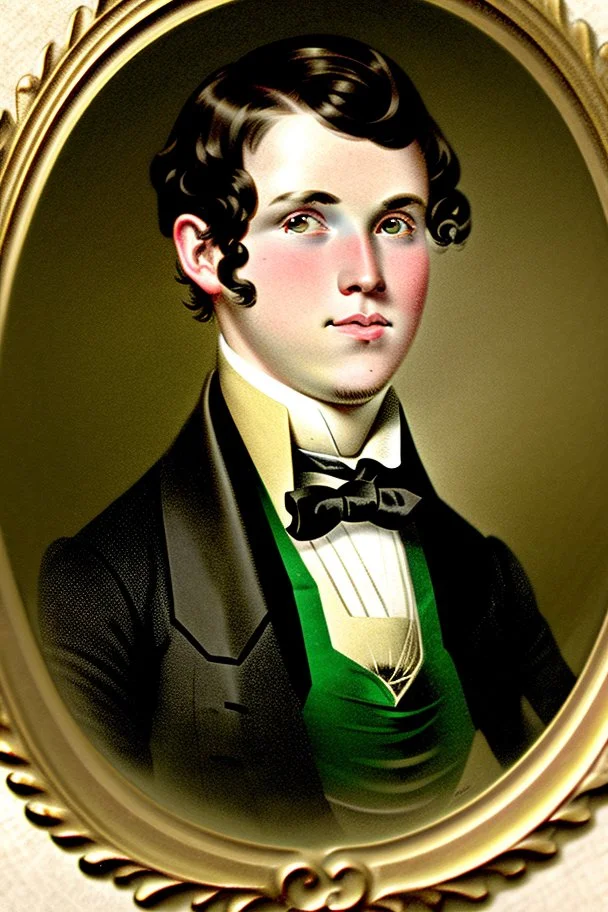 Extremely rich young liberal student portrait 1800s