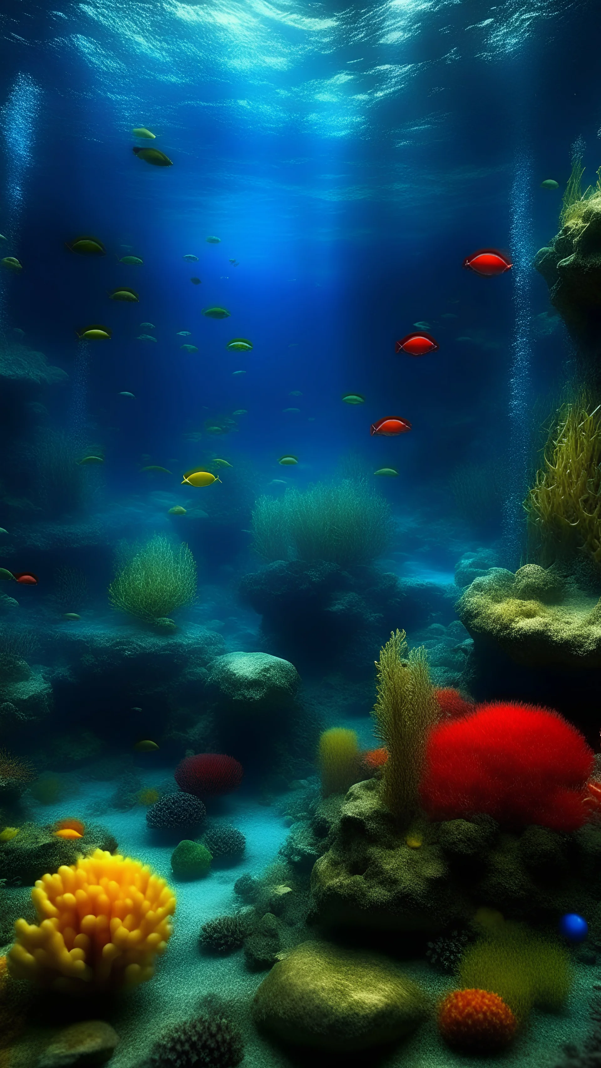 垂直海水水族馆RGB全高清暴民海底世界图片， 海鲜世界， 海底世界壁纸， 海鱼图片， 水族馆， 鱼缸背景图片， 水族馆壁纸手机屏幕壁纸格式， 框架，