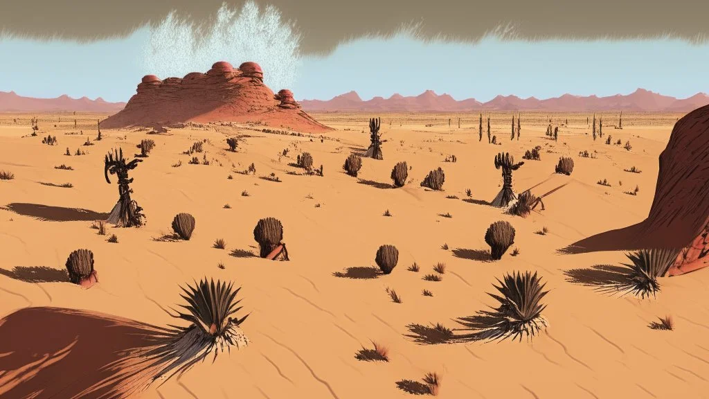 desert, comic style