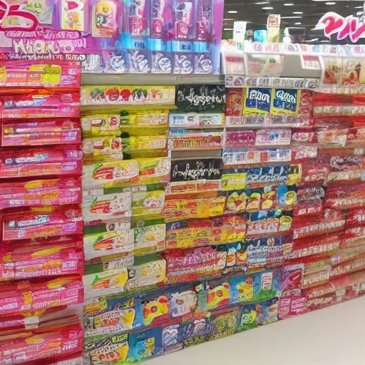 vary colorful kmart japan anime pocky a lot of from tap view with white floors whole store