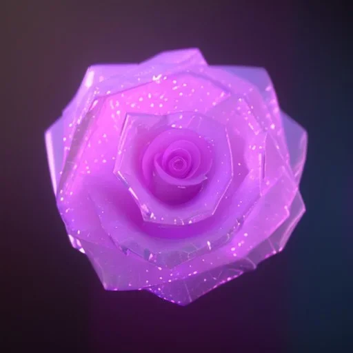 transparent multicolor crystal rose realistic, unreal engine 5