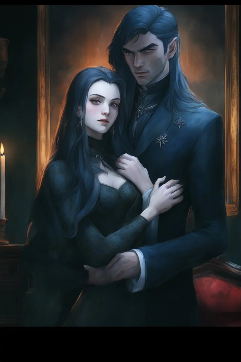 Strahd Von Zarovich and his wife Selene