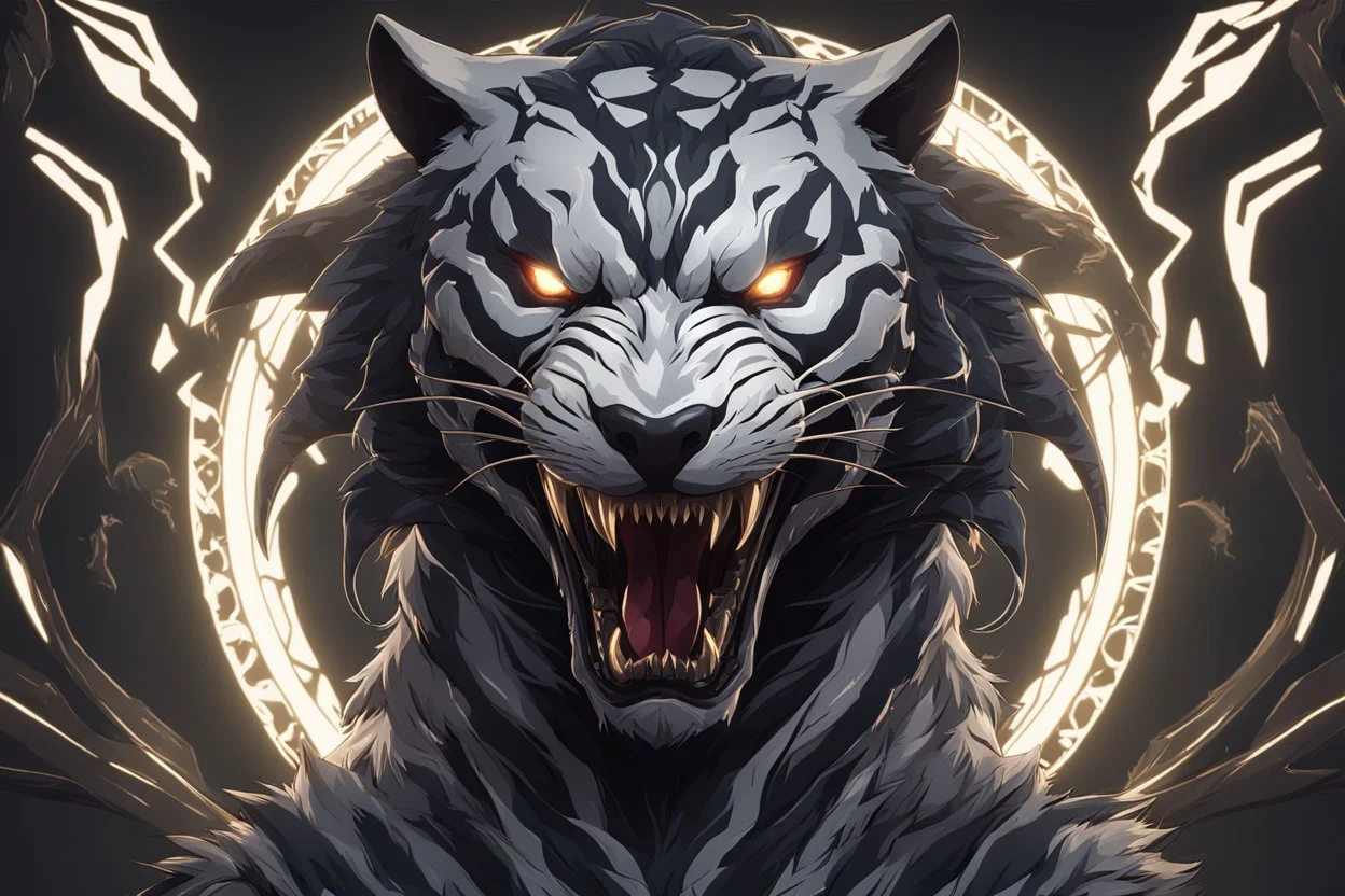 Venom beast in 8k solo leveling shadow artstyle, white tiger them, neon effect, close picture, full body, apocalypse, intricate details, highly detailed, high details, detailed portrait, masterpiece,ultra detailed, ultra quality