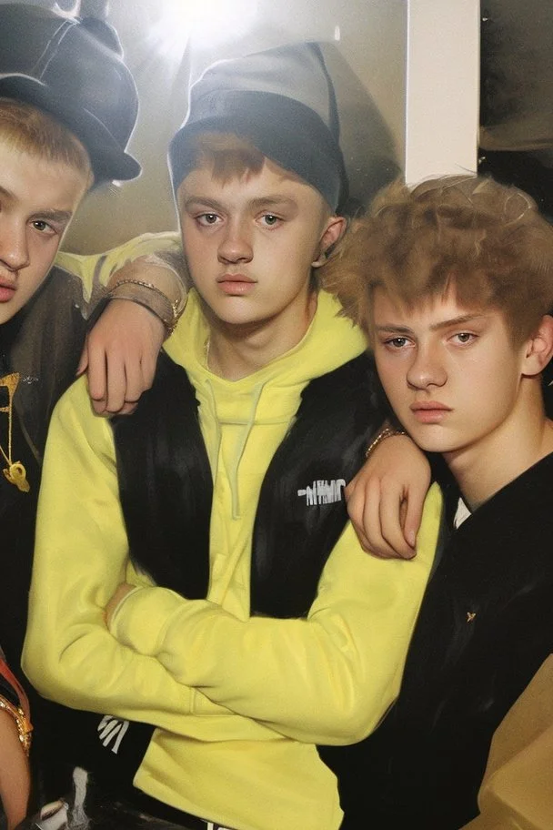 Extremely rich pretty danish teenage rap artists portrait in the style of rembrandt