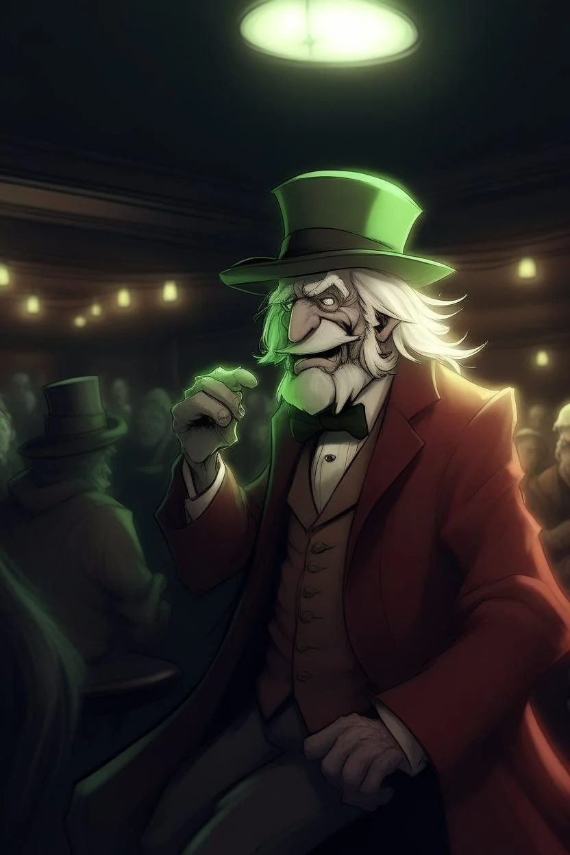 Ebenzer Scrooge in a night club