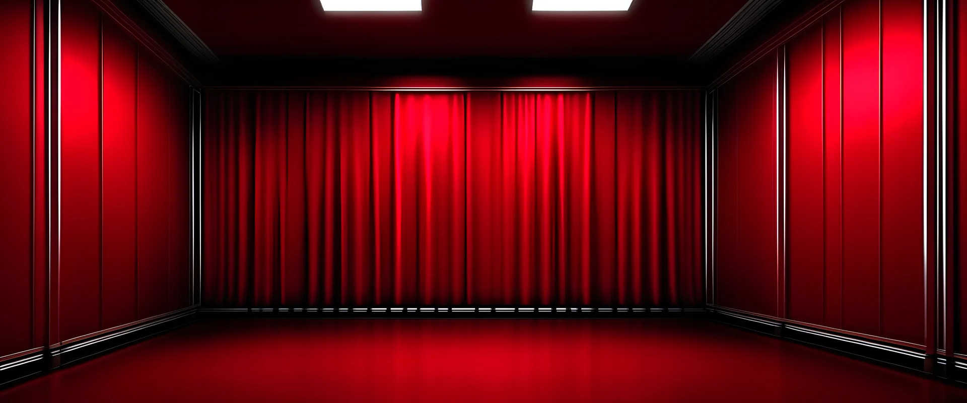 Empty red studio room, used as background for display your products