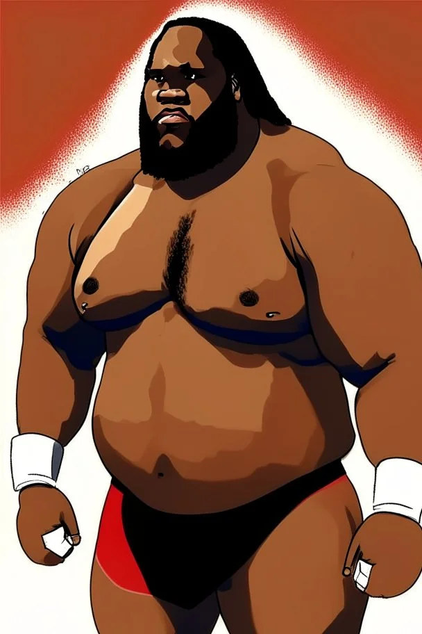 Mark Henry American wrestler catoon 2d