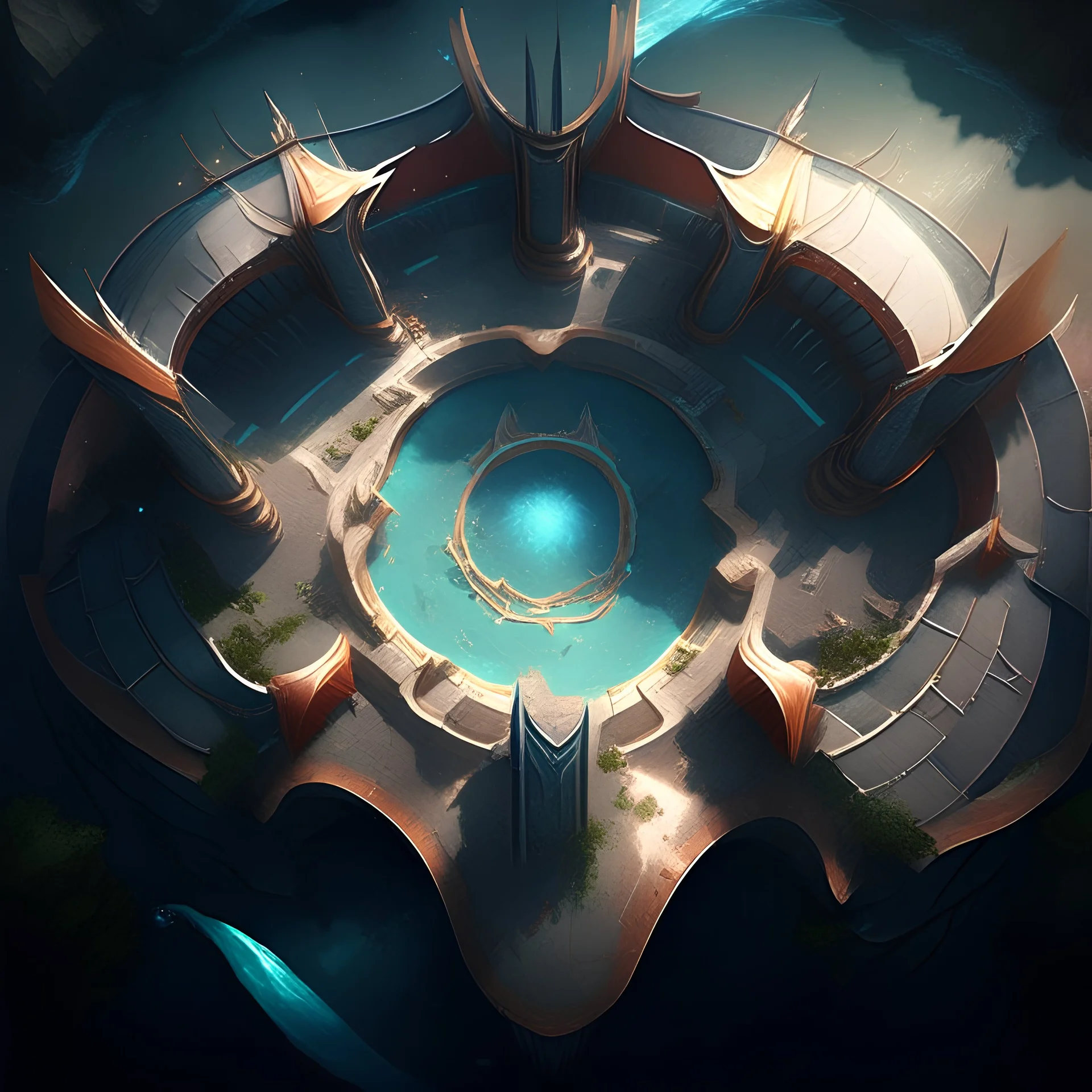 fantasy arena from above