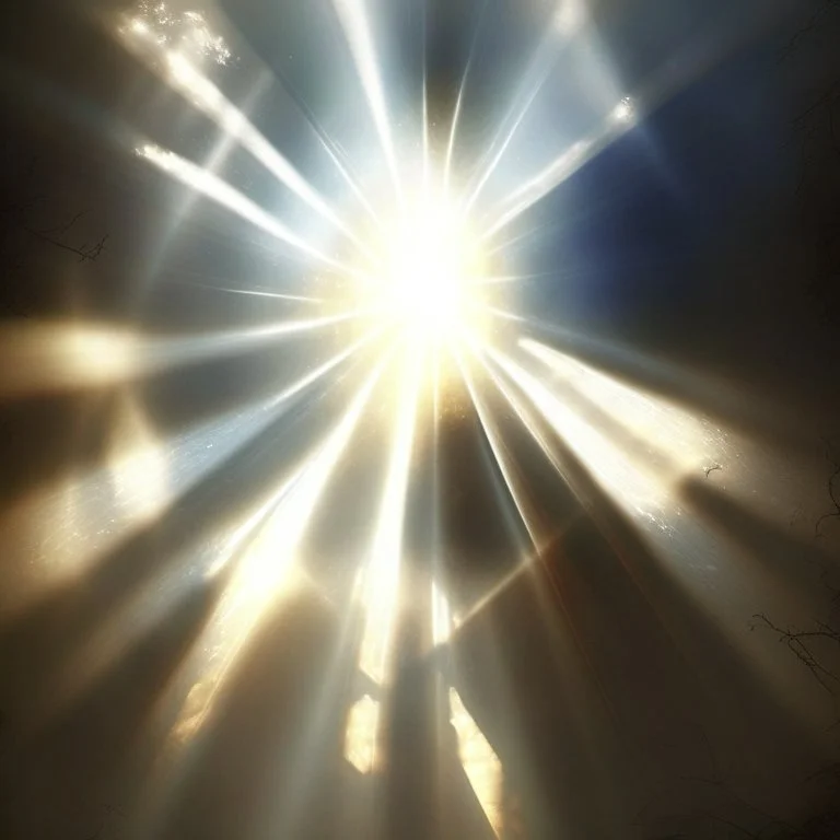 rays of light embracing