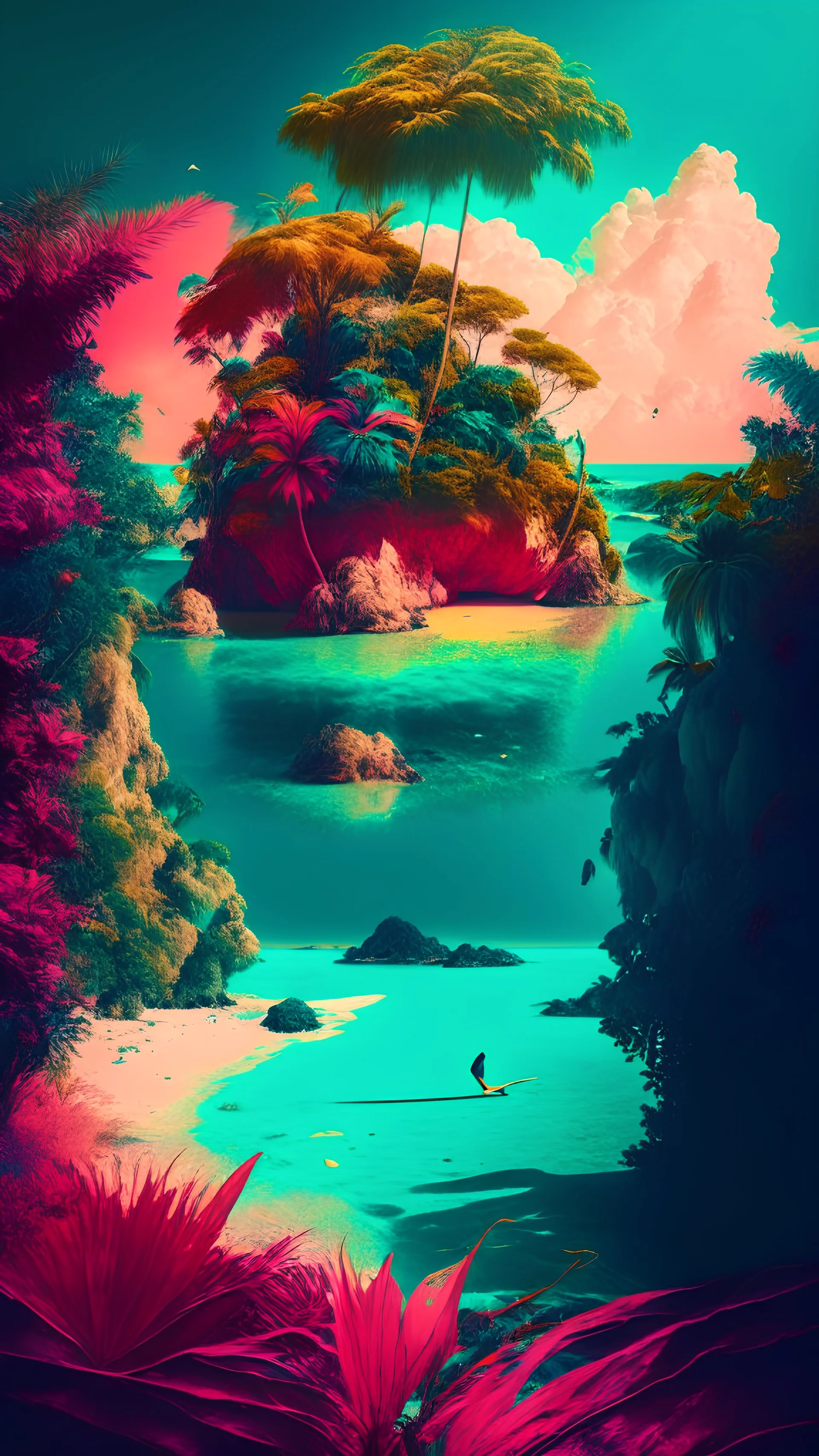The paradise,with color