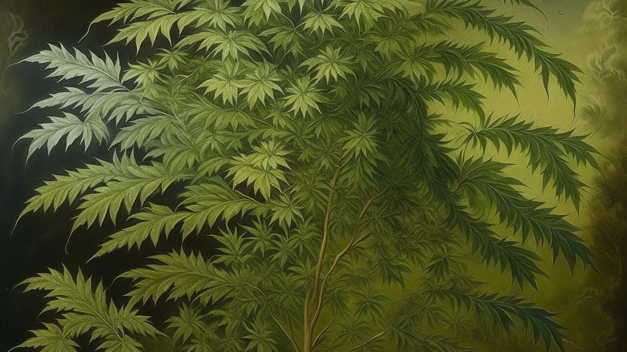 canabis tree painting