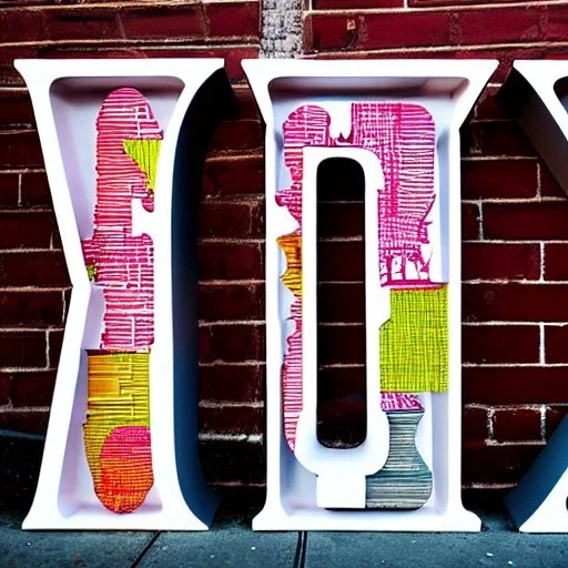 abstract typography letters new york city