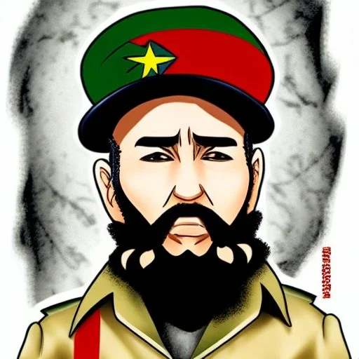 Fidel Castro estilo anime