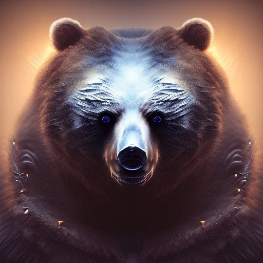 bear, feathers, 17th century, dark setting, insanely detailed, 16k resolution, perfect eyes, round pupil, cinematic smooth, intricate detail, Renaissance style, dark blue pick