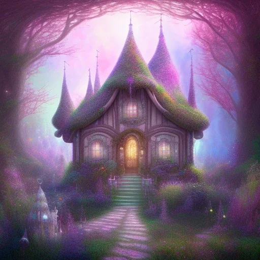 house of fairies like a dream within a dream within a dream pastel colors