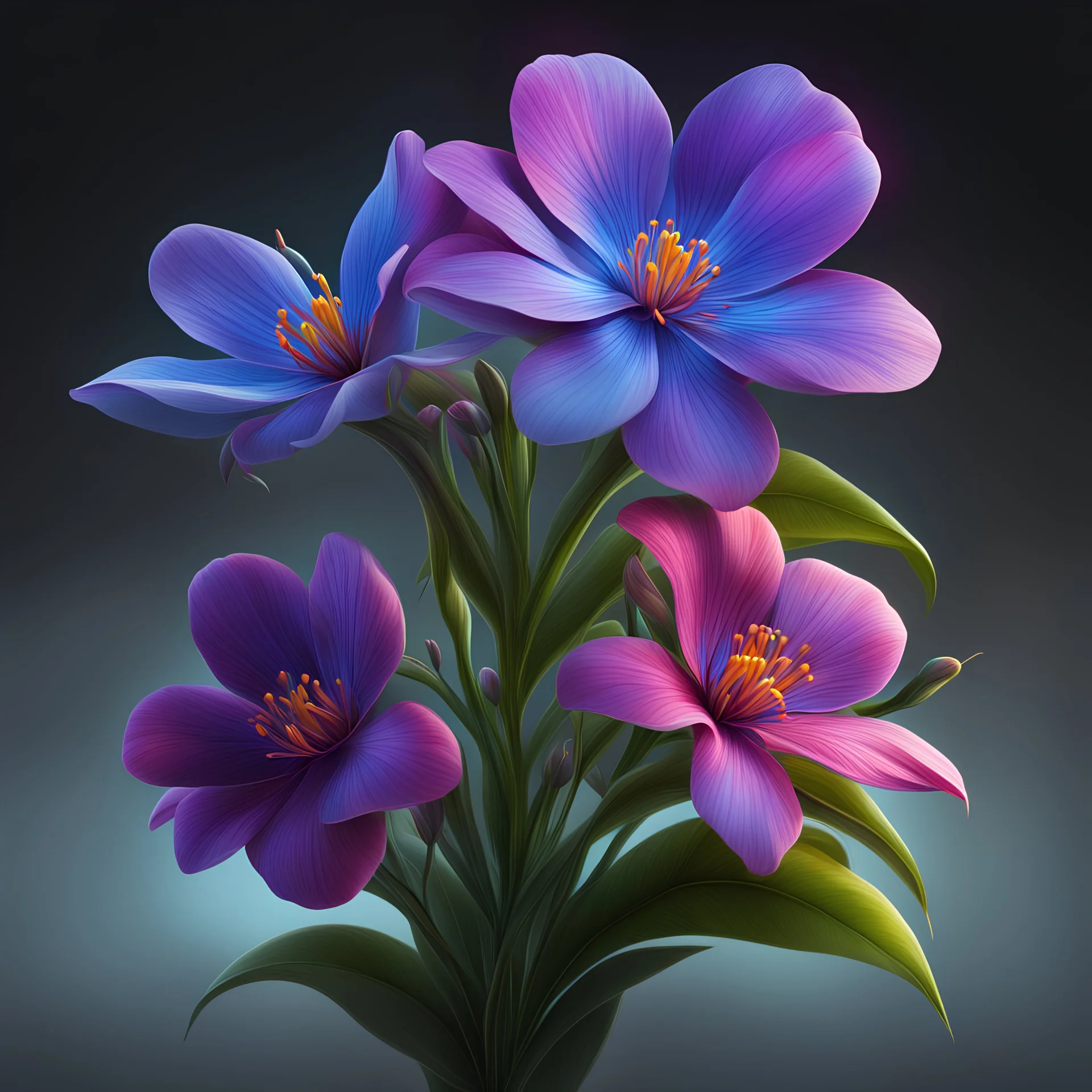 flowers, single object , scientific illustration, neon, ultra realistic, artstation: award-winning: professional portrait: atmospheric: commanding: fantastical: clarity: 16k: ultra quality: striking: brilliance: stunning colors: masterfully crafted.