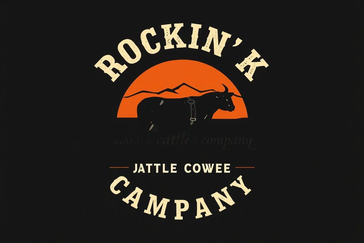 logo ideas for Rockin' K Cattle Company.