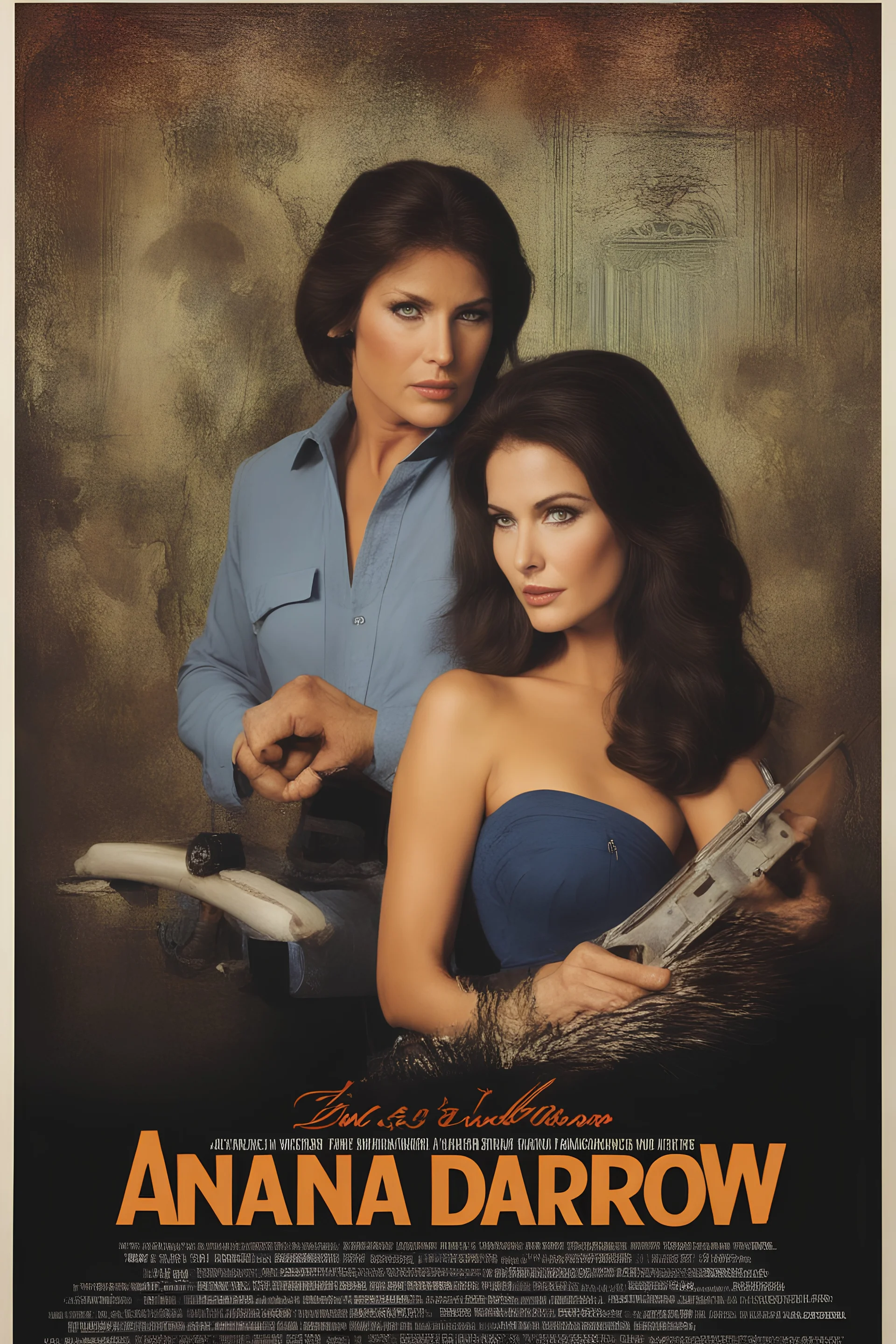 Movie poster - text "Fucking Anna Darrow" - Lynda Carter and Fabio Lanzoni, Don't Trust Anybody