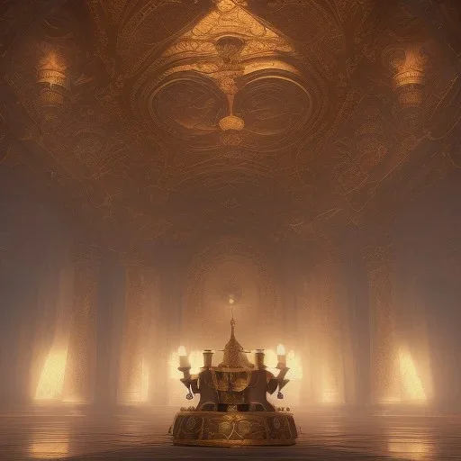 The magic king standing in his palace, mysterious, soft lighting, unreal engine 5 volumetric lighting, intricate details, realistic style, 8k resolution