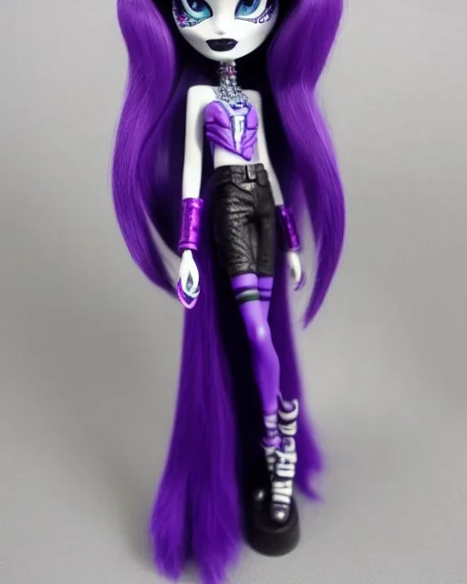 Character from Monster High, gender female, gargoyle, body color blue, eye color purple, clothing botanical