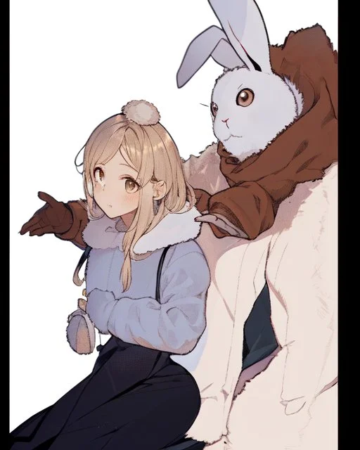 resmi tamamla tavşan kostümlü adam