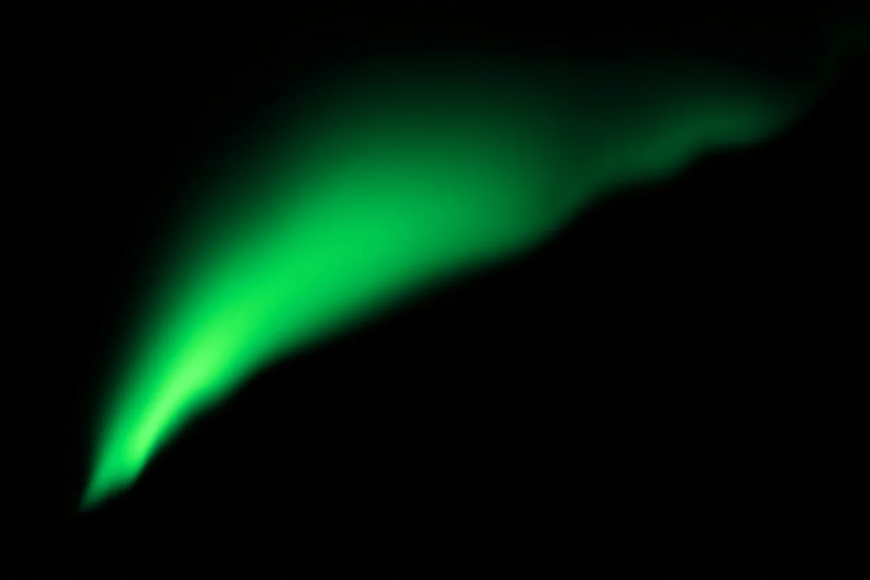 graphic shape of the aurora borealis with bottom edge resemblance to an hawk in flight. smooth vector on black