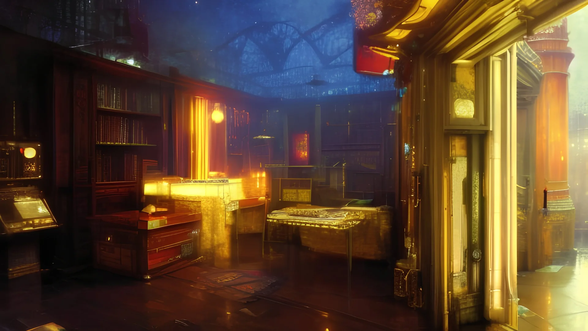 style John Atkinson Grimshaw, highly detailed, RTX, realistic, stunning