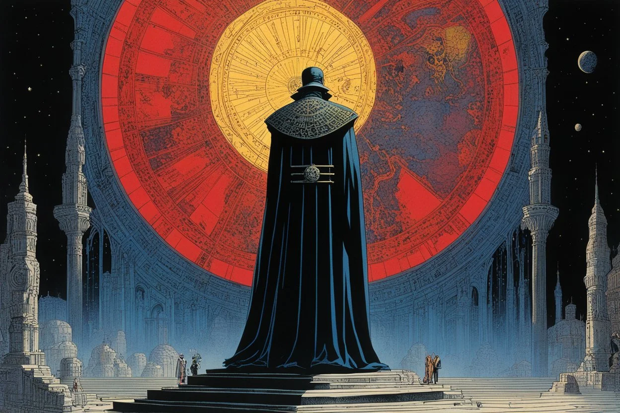 the Priest of the Red Redemption: Philippe Druillet's Délirius (1973, written by Jacques Lob) Lone Sloane: (Staring at the holographic map, his voice dropping to a dangerous whisper) "You think you can play me like a pawn on a board. I will break that vault wide open. I will steal their gold. But mark my words, holy man... when this heist is done, I am coming back for your throat.