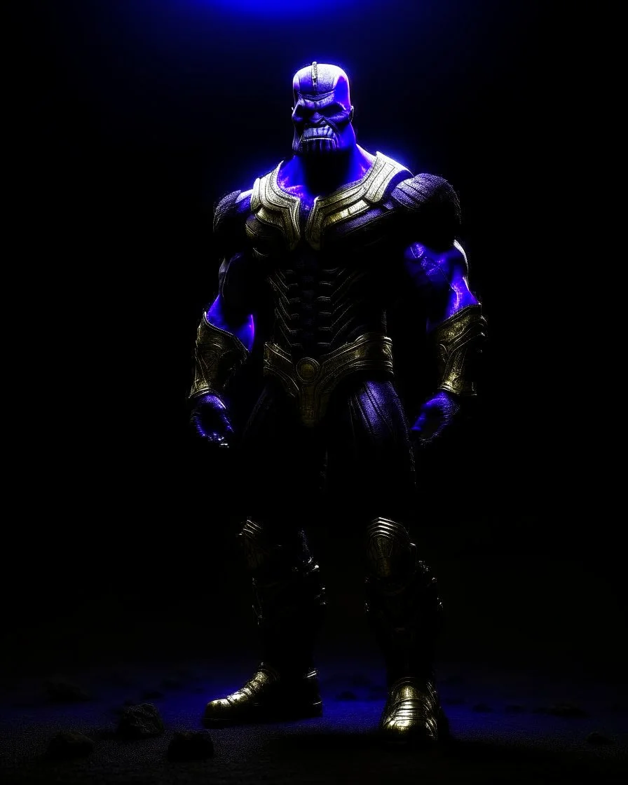 Thanos, cinematic, dark scene,realitic,full body