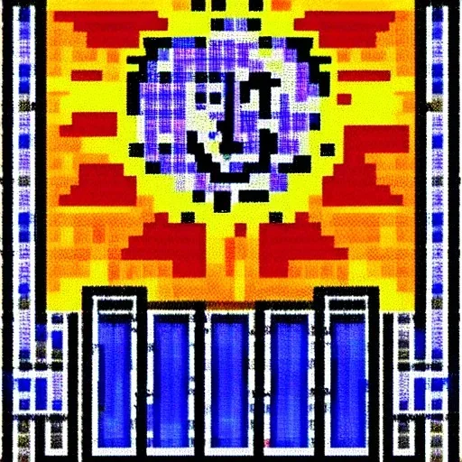 drawing Sun, pixel art