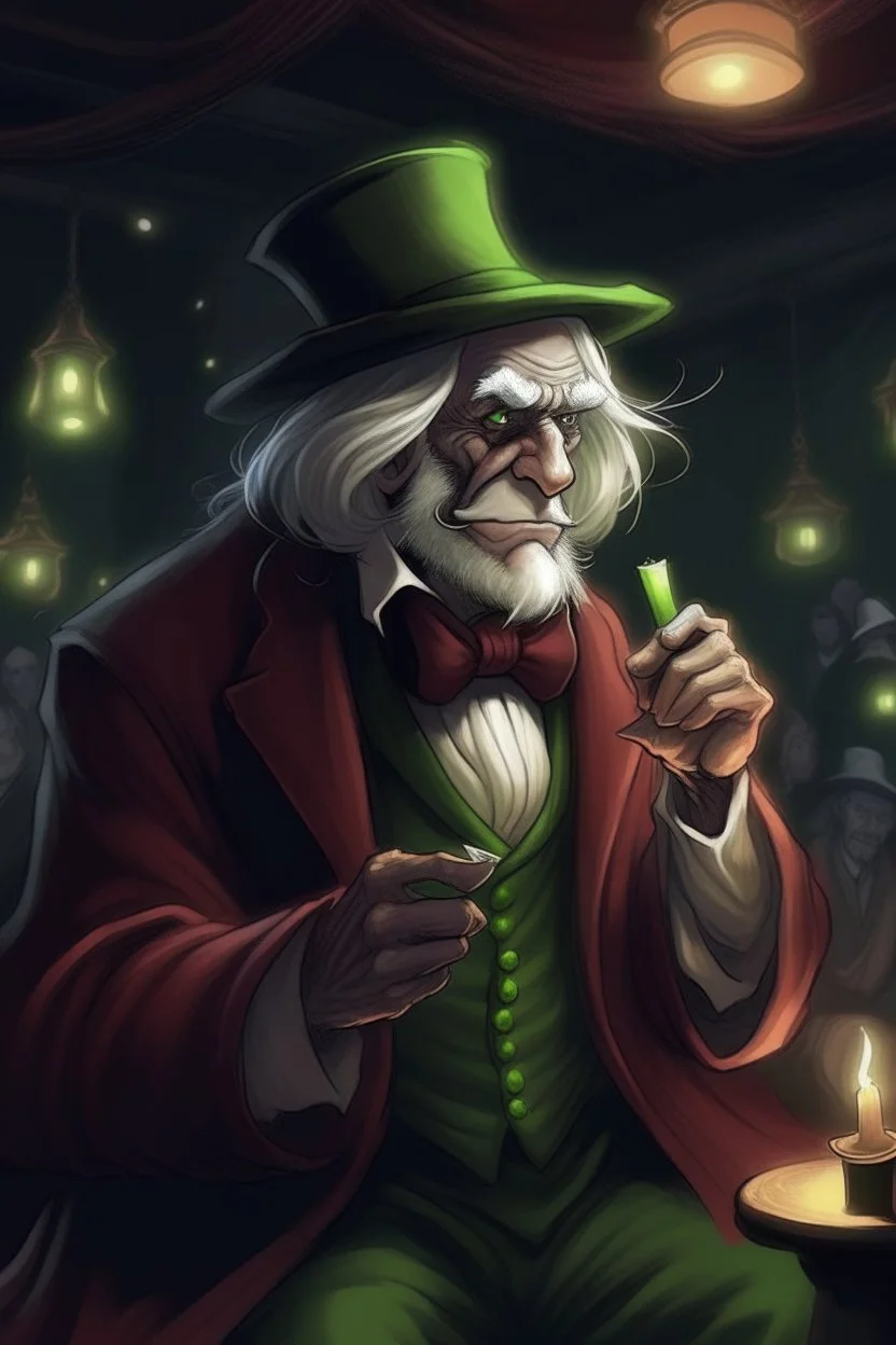 Ebenzer Scrooge in a night club