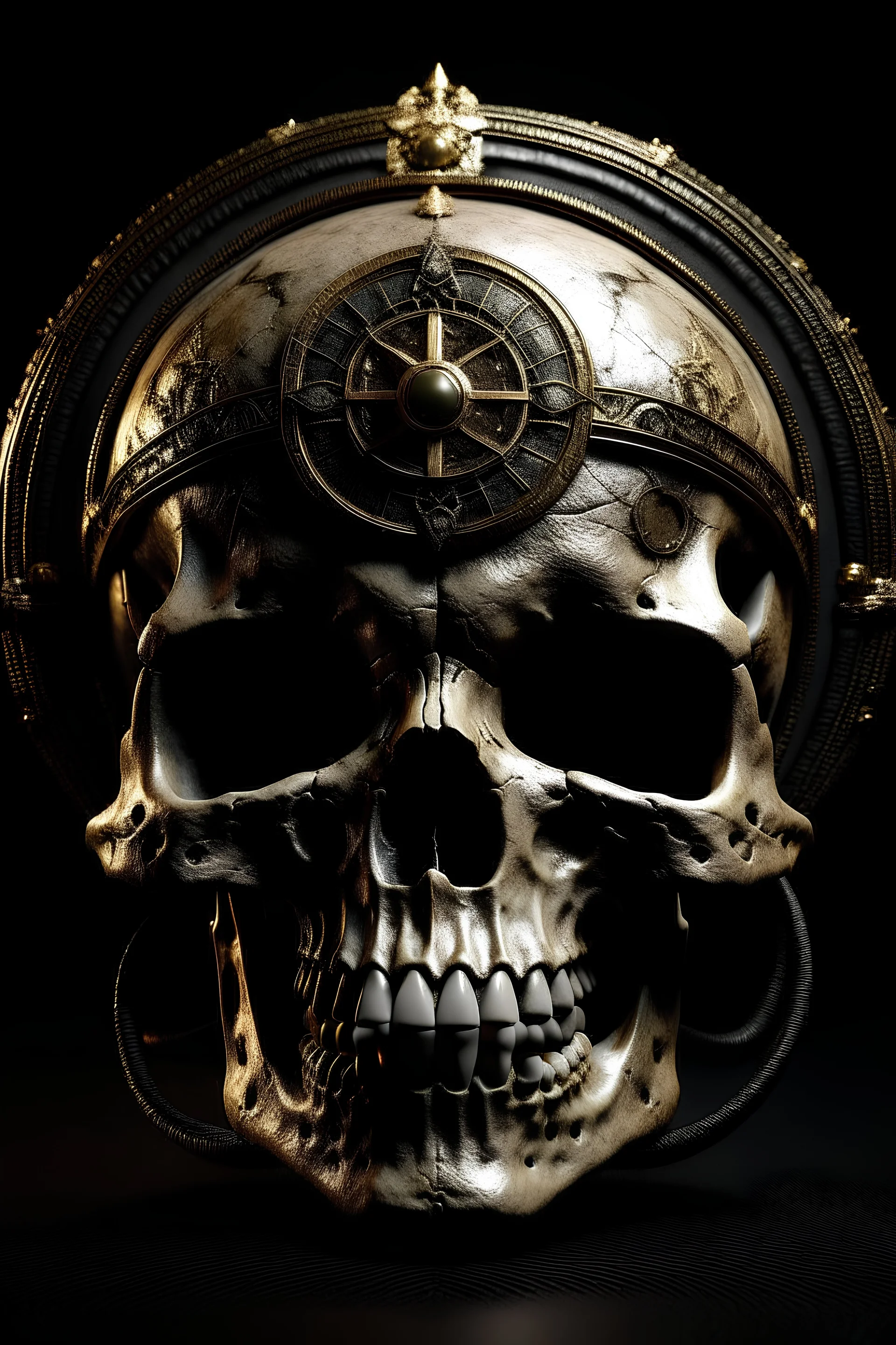 skull with halo