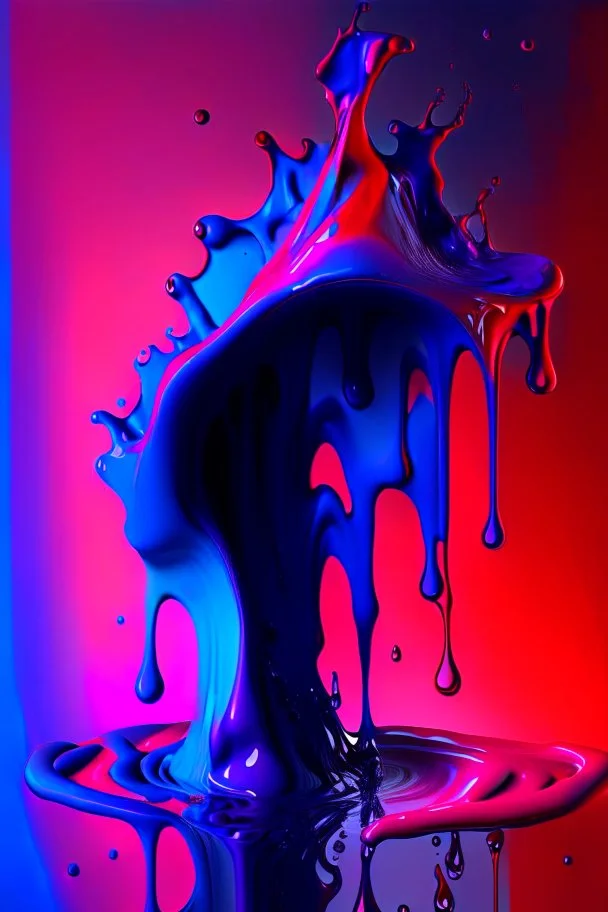 Melting blue purple red