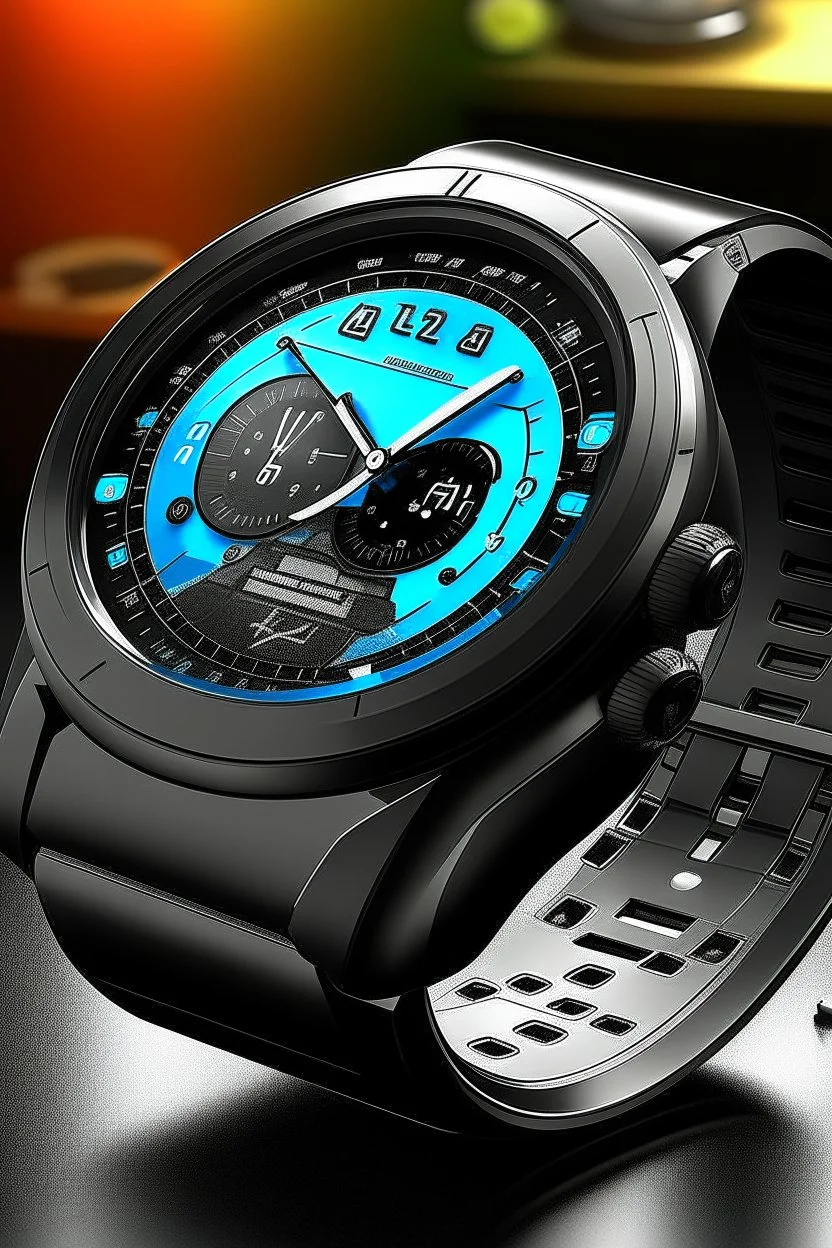 Create a realistic depiction of a beater watch with multiple time zone displays, emphasizing its utility for frequent travelers and adventurers."