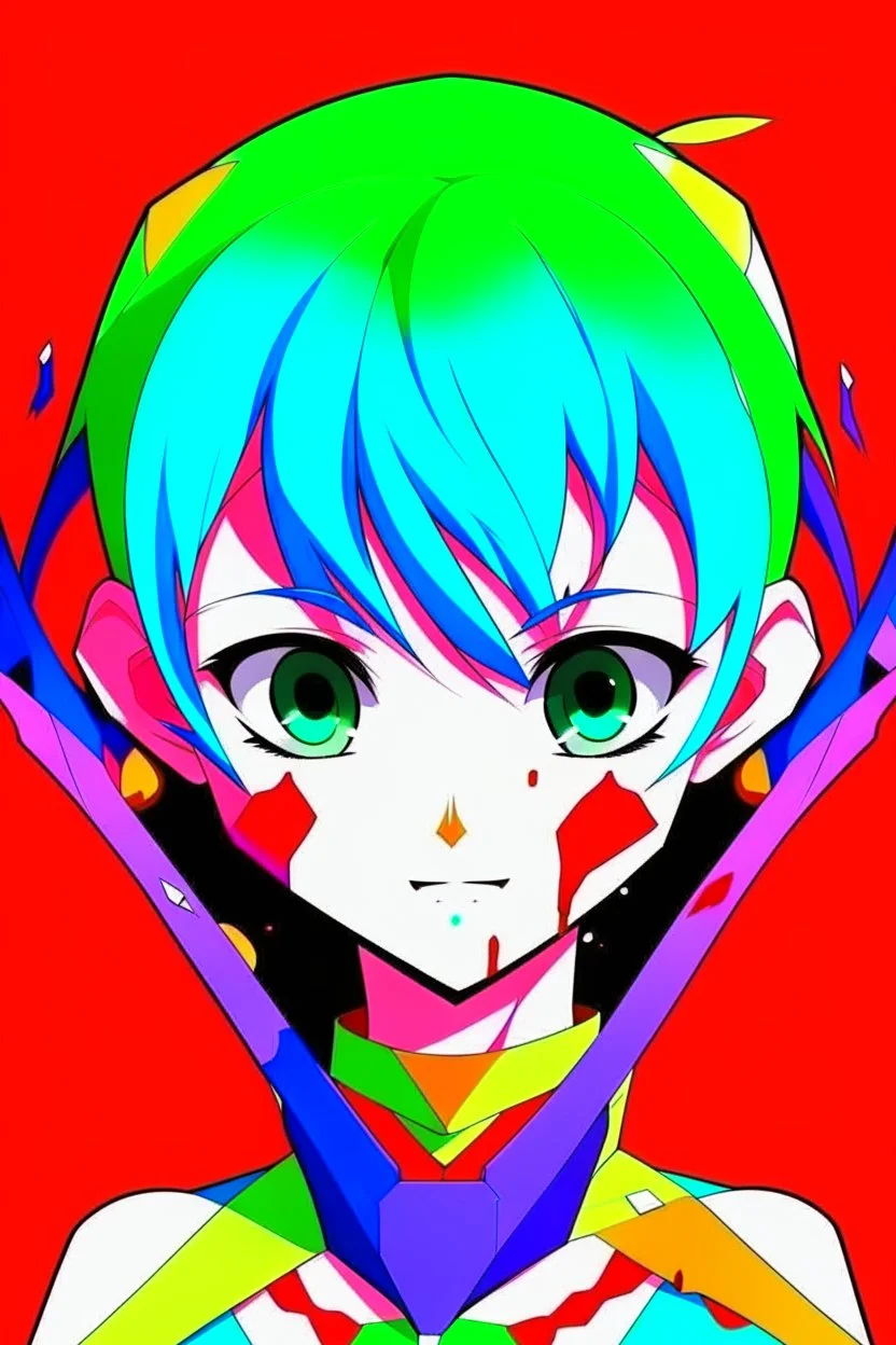 rei evangelion kawaii colorful