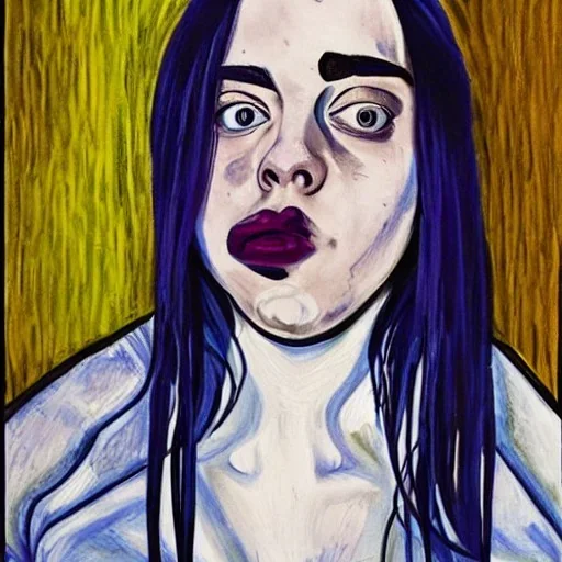 Billie Eilish portrait by picasso