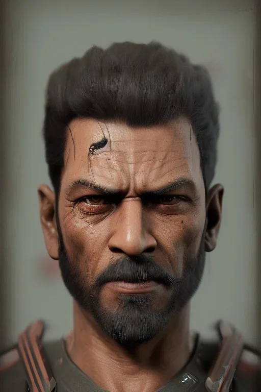 a portrait of rough dude from Mumbai india, cyborg , incredibly sharp & detailed, cinematic, vintage , cigratte