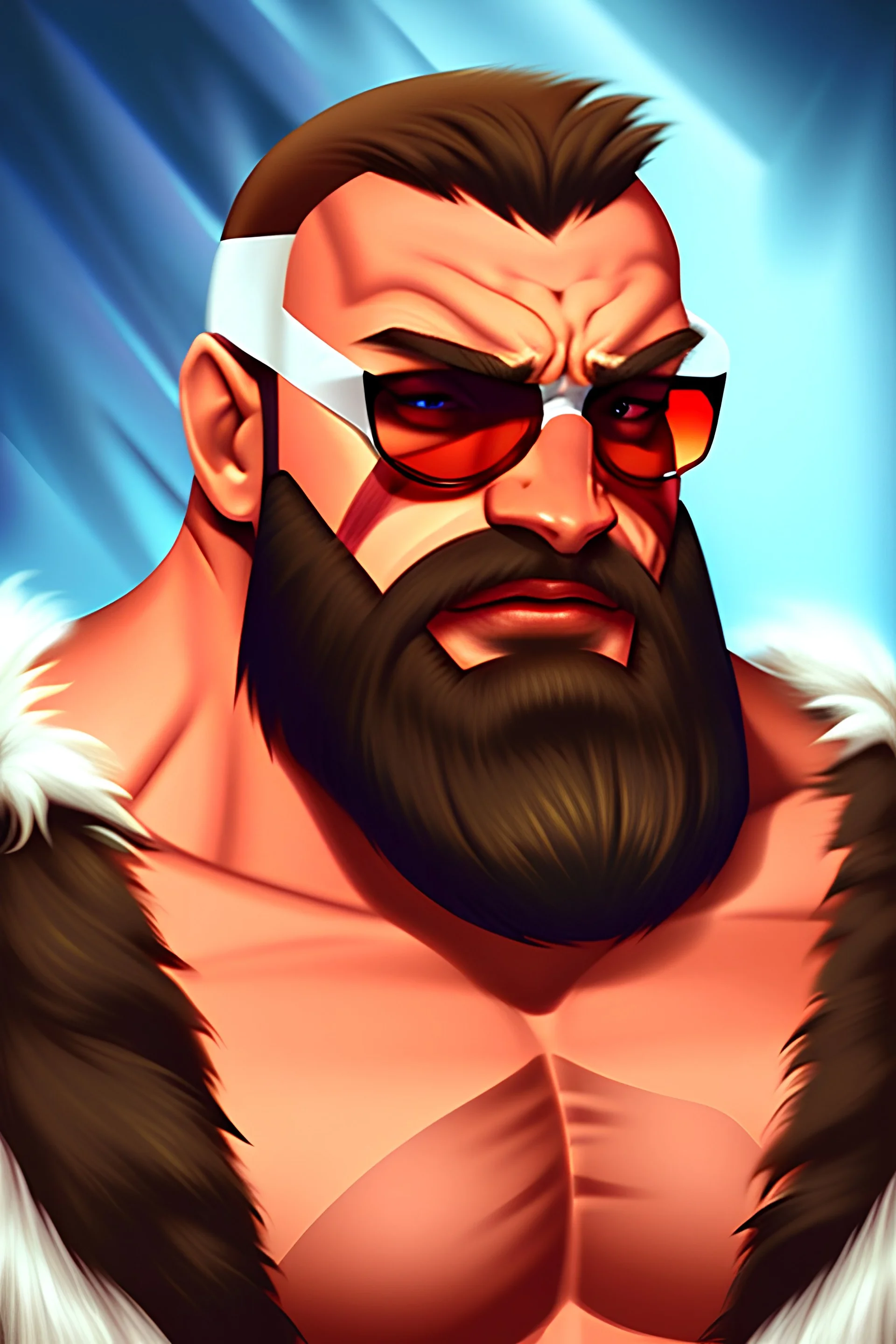 zangief wearing glasses