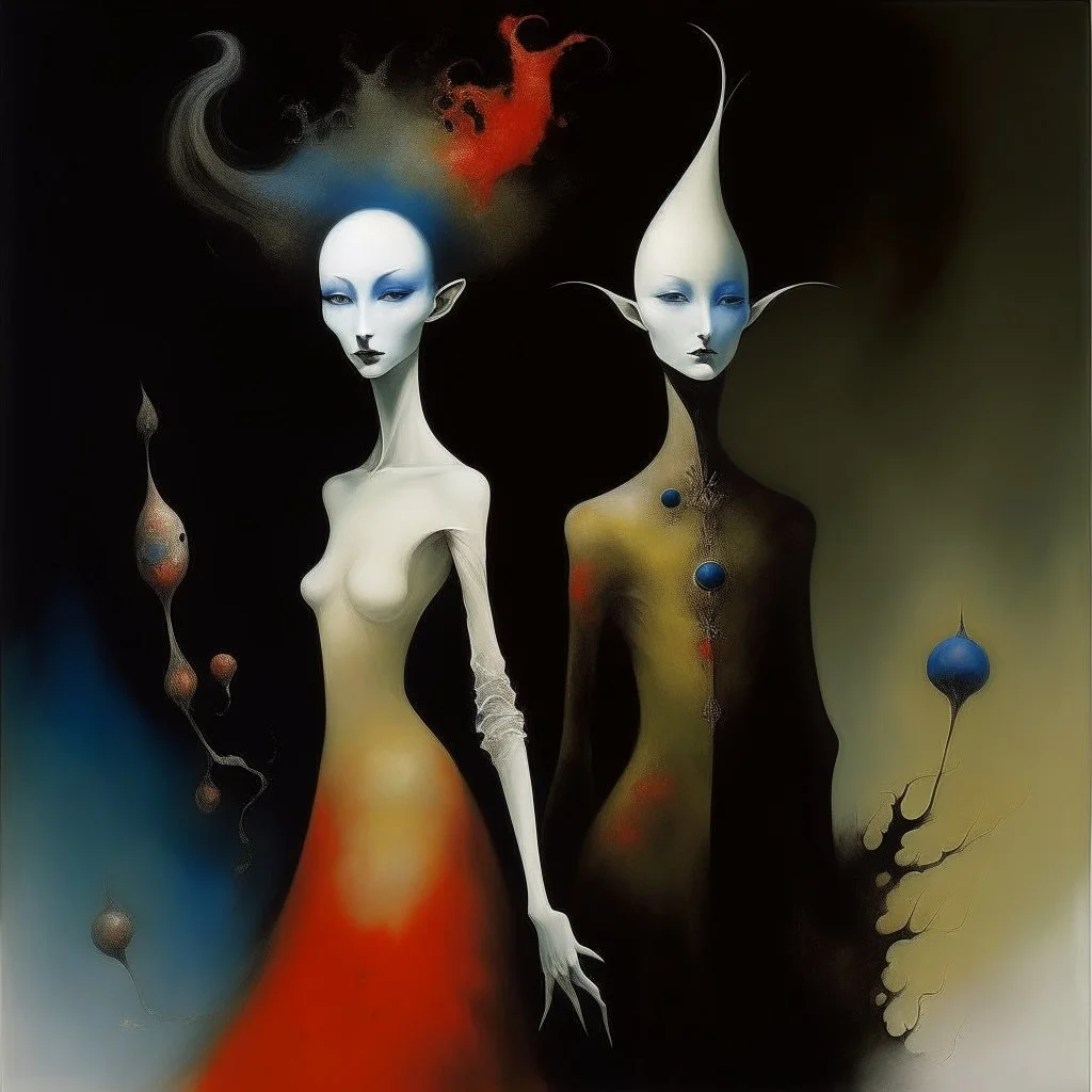 magic woman, Alvazovsky , Leonor Fini , Yves Tanguy