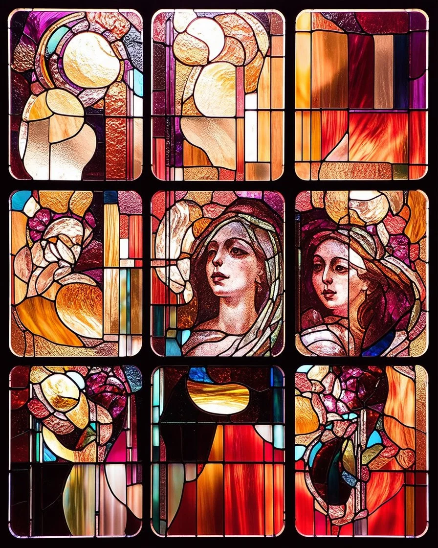 Woman. STAINED GLASS