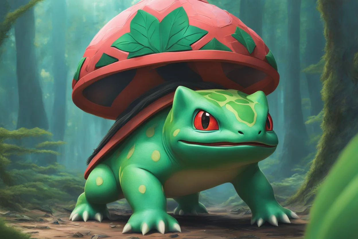 Huge Bulbasaur in 8k Hayao Miyazaki draw style, studio ghibil them, neon effect, close picture, highly detailed, high details, detailed portrait, masterpiece,ultra detailed, ultra quality