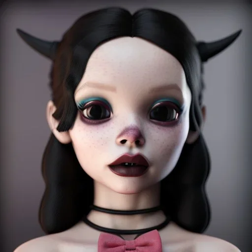 Female Jenna ortega black dress,soft goth libstick, wednesday addams make up, dramatic lighting, highly detailed, volumetric lighting, unreal engine, 8k