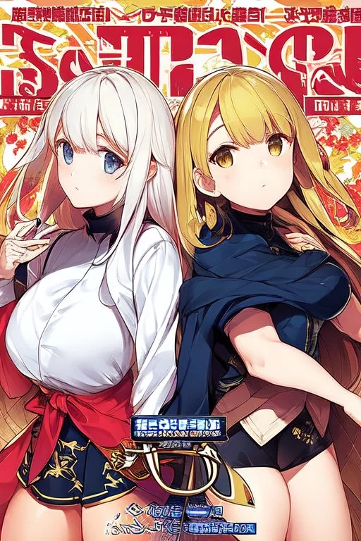 Manga cover with 2 girls