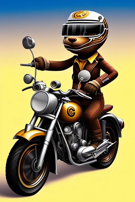 golang gopher on motorcycle